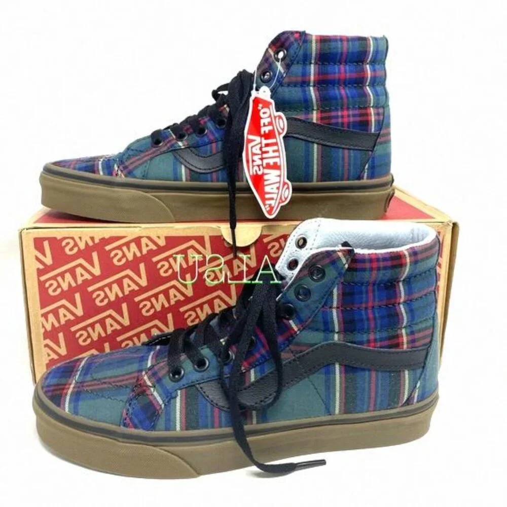 💖MEGA SALE💖VANS SK8-HI Reissue Tartan Canvas Shoes VN0A2XSBU5R 5 Size Women’s